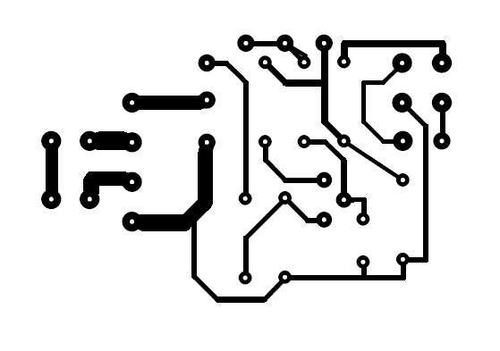 circuito stampato del secondo prototipo. Lato rame