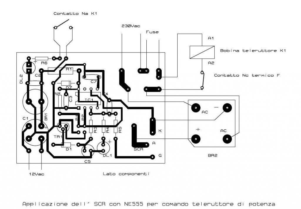Terzo circuito stampato del prototipo Lato componenti