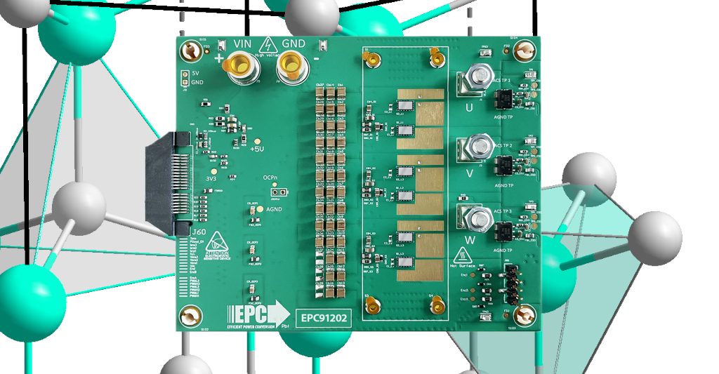 Evaluation board per azionamenti motore basati sul GaN: EPC9186HC2/HC3 ed EPC91202